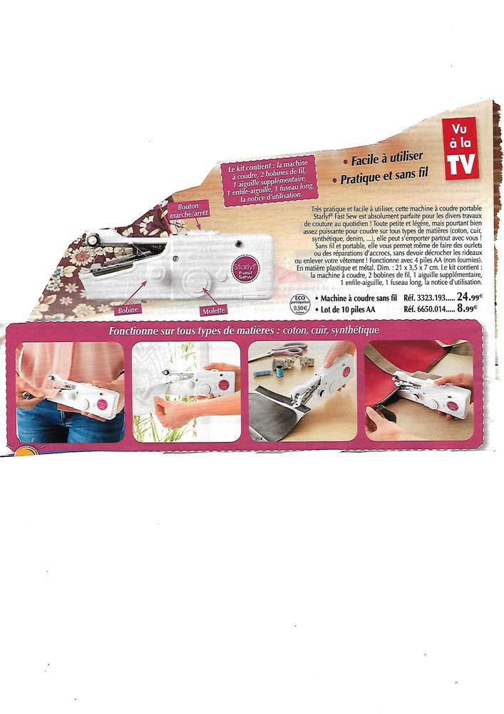 machine � coudre sans fil et portable 10 Armenti�res (59)