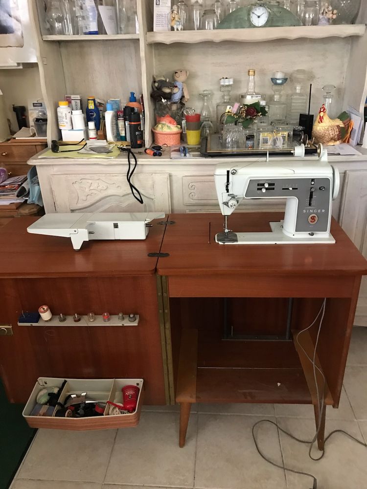 Machine � coudre Singer - vintage � p�dale et �lectrique 69 Biver (13)