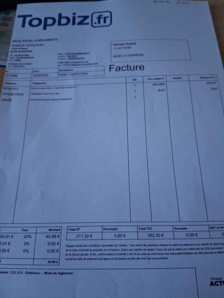 machine a glace  Ninja 150 La Ferri�re (85)