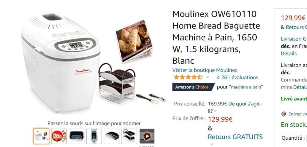 Machine à pain Moulinex OW610110 HOME Neuve 90 Carcassonne (11)
