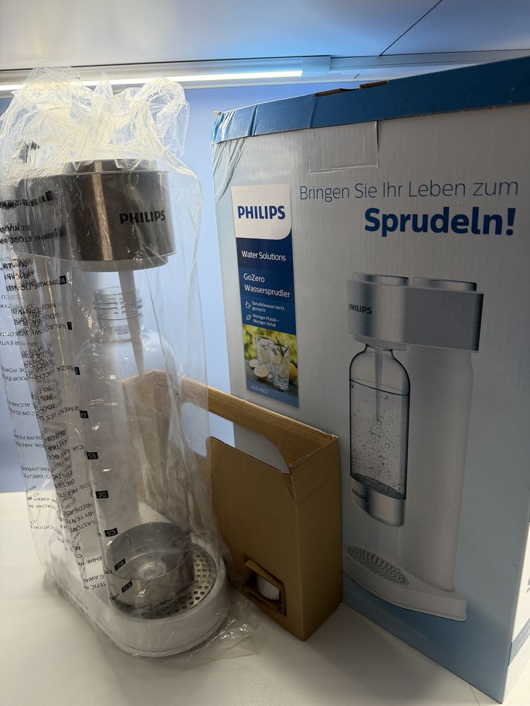 MACHINE A SODA  �PHILIPS�  GoZero  Blanche  avec GAZ 40 G�nissieux (26)