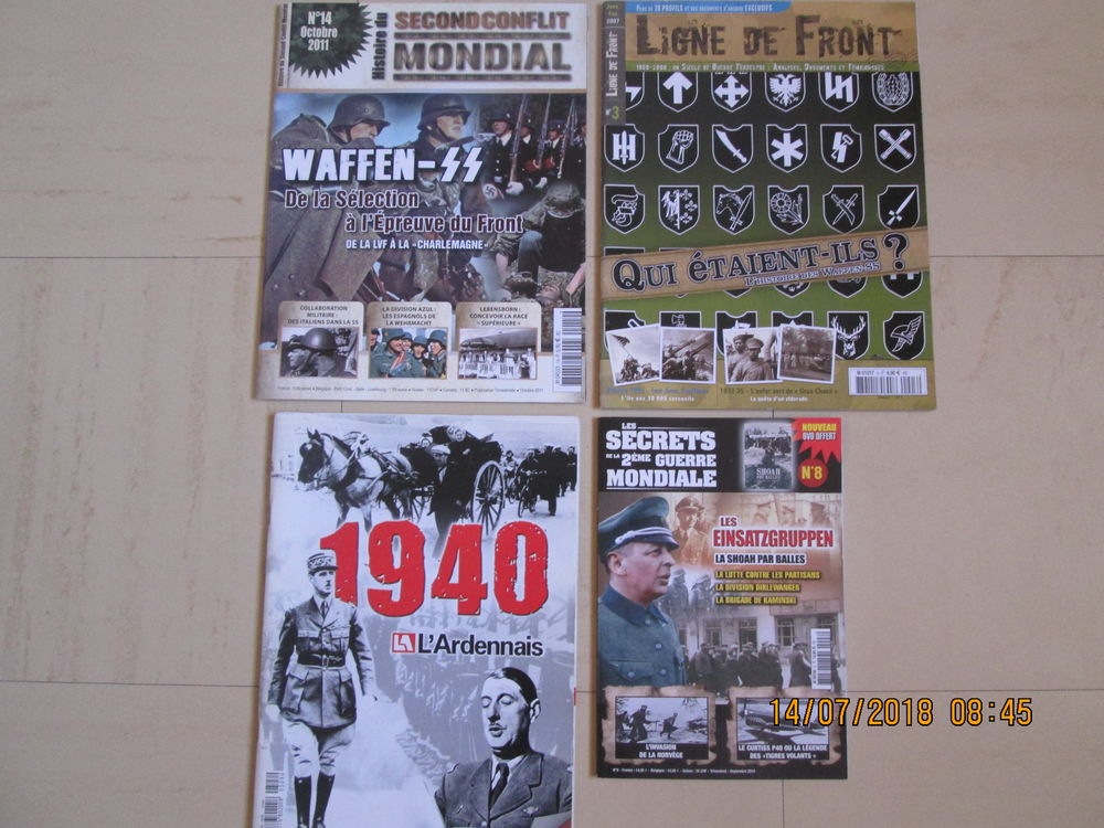 lot de 4 magazines 2i�me guerre mondiale 20 �pernay (51)