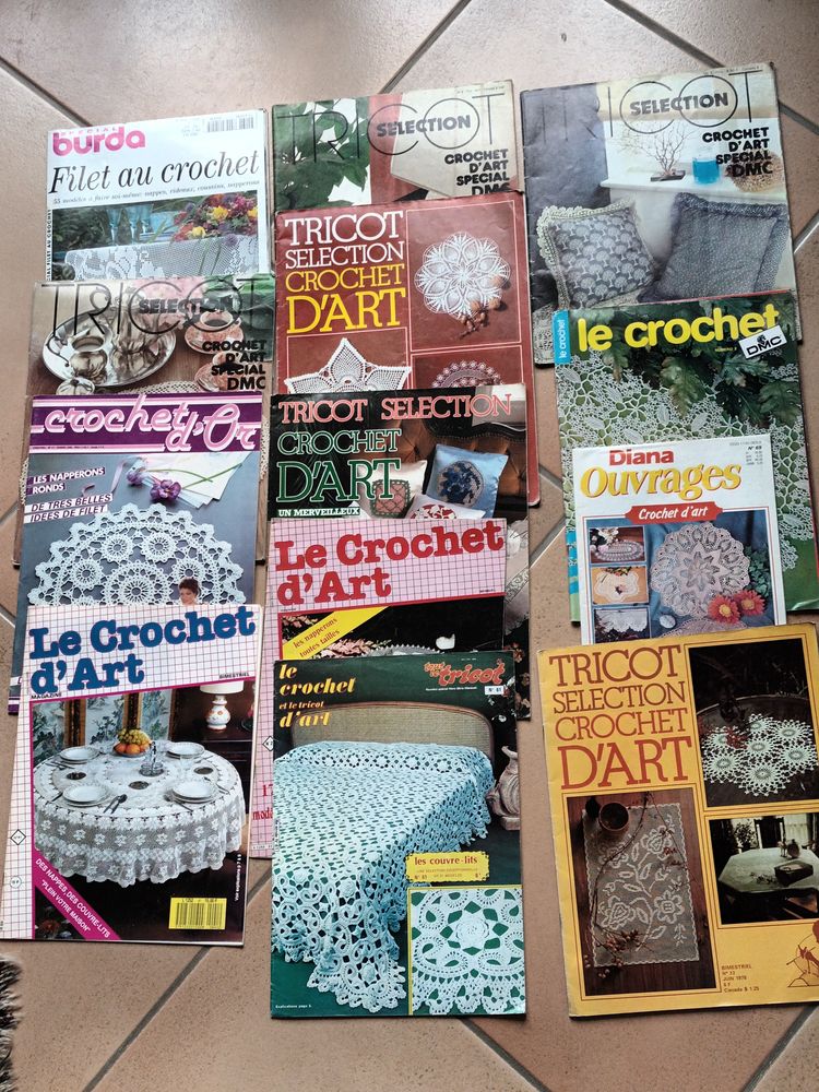 Lot de 29 magazines +1 livre broderie crochet point de croix 15 Chaspinhac (43)