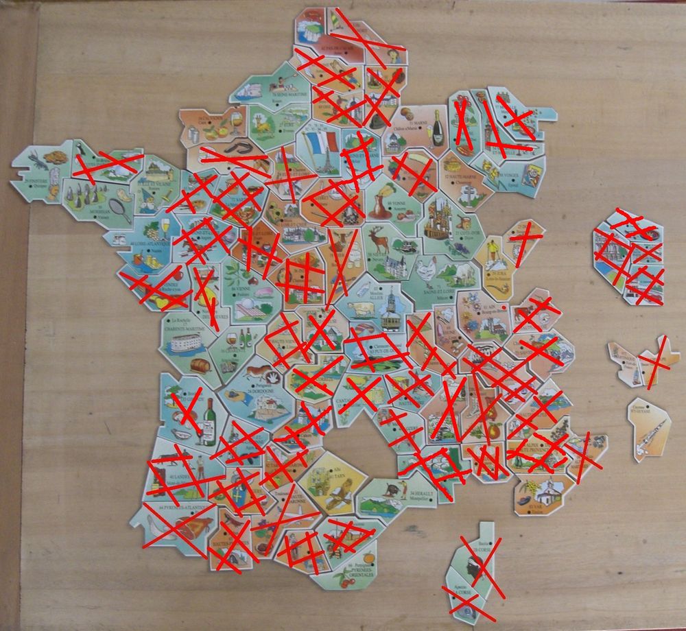 32 MAGNETS ANCIENS  d�partements fran�ais le Gaulois 6 Saint-Andr�-les-Vergers (10)