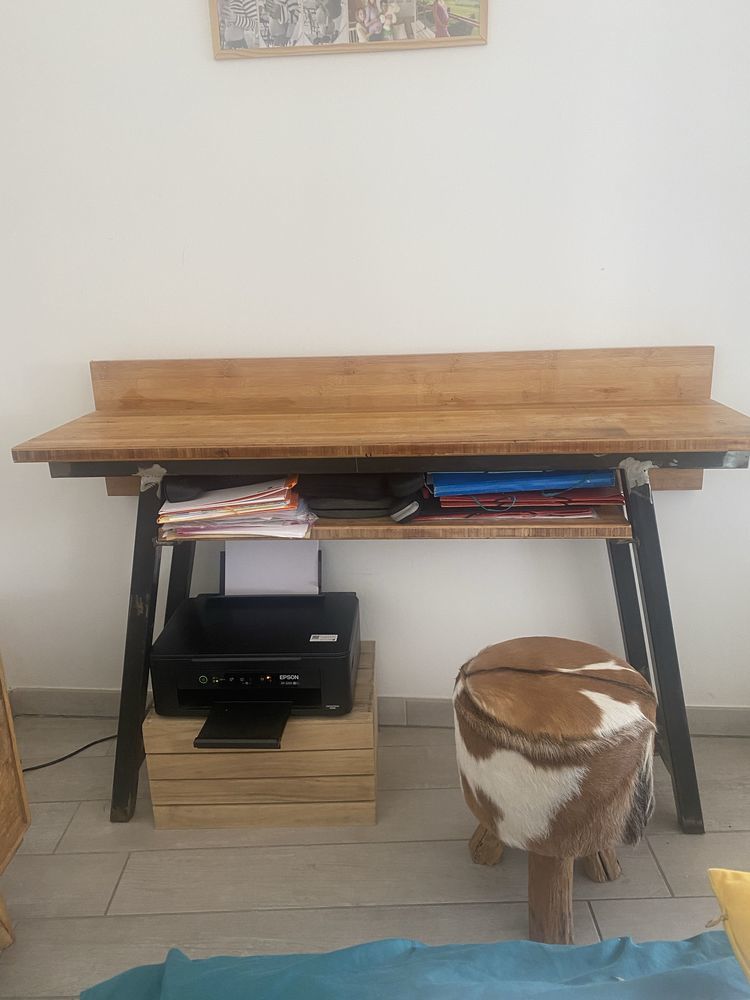 magnifique bureau fer forg� et bois 90 Fr�jus (83)