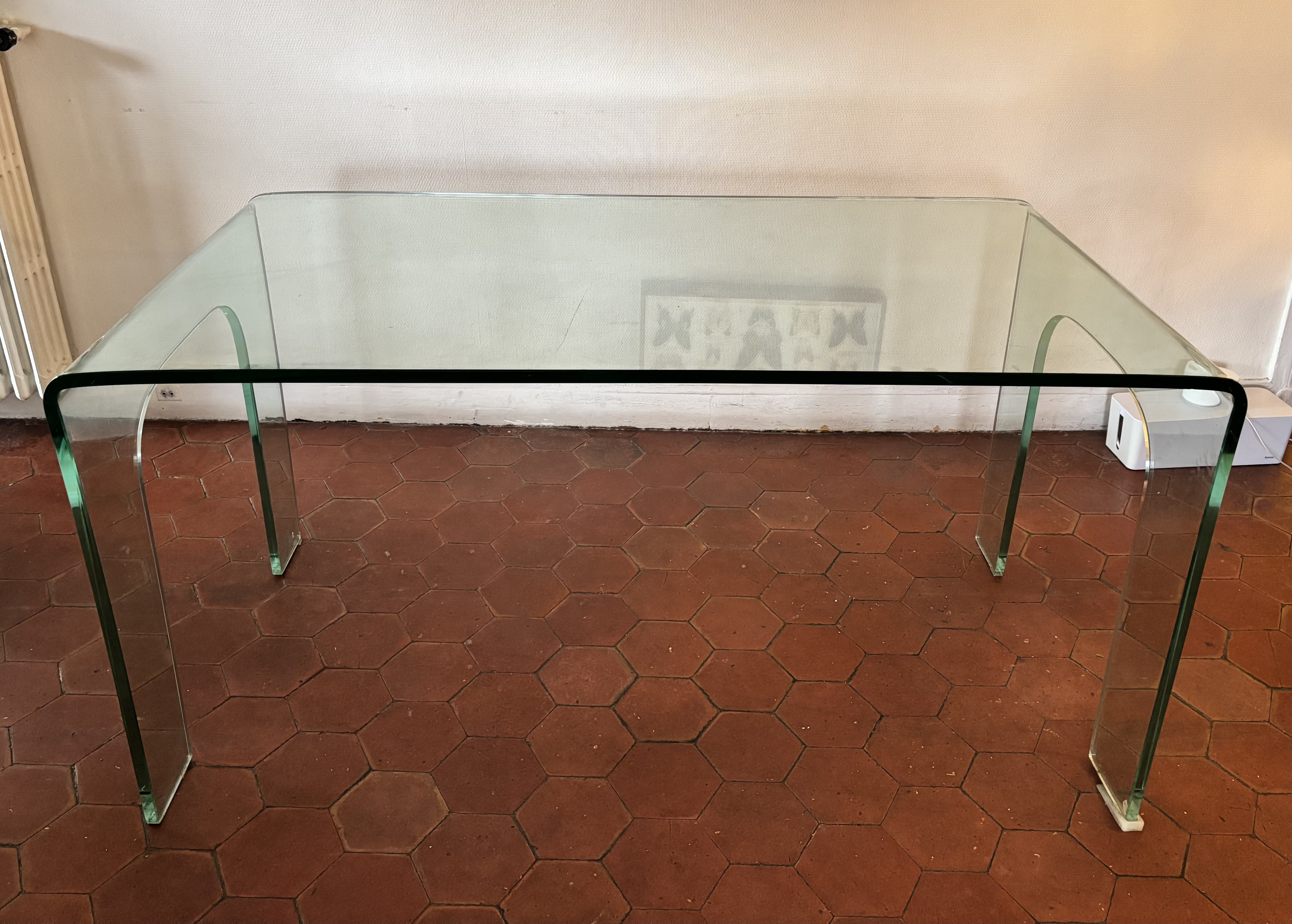 Magnifique bureau (ou table) en verre transparent 120 Paris 1 (75)