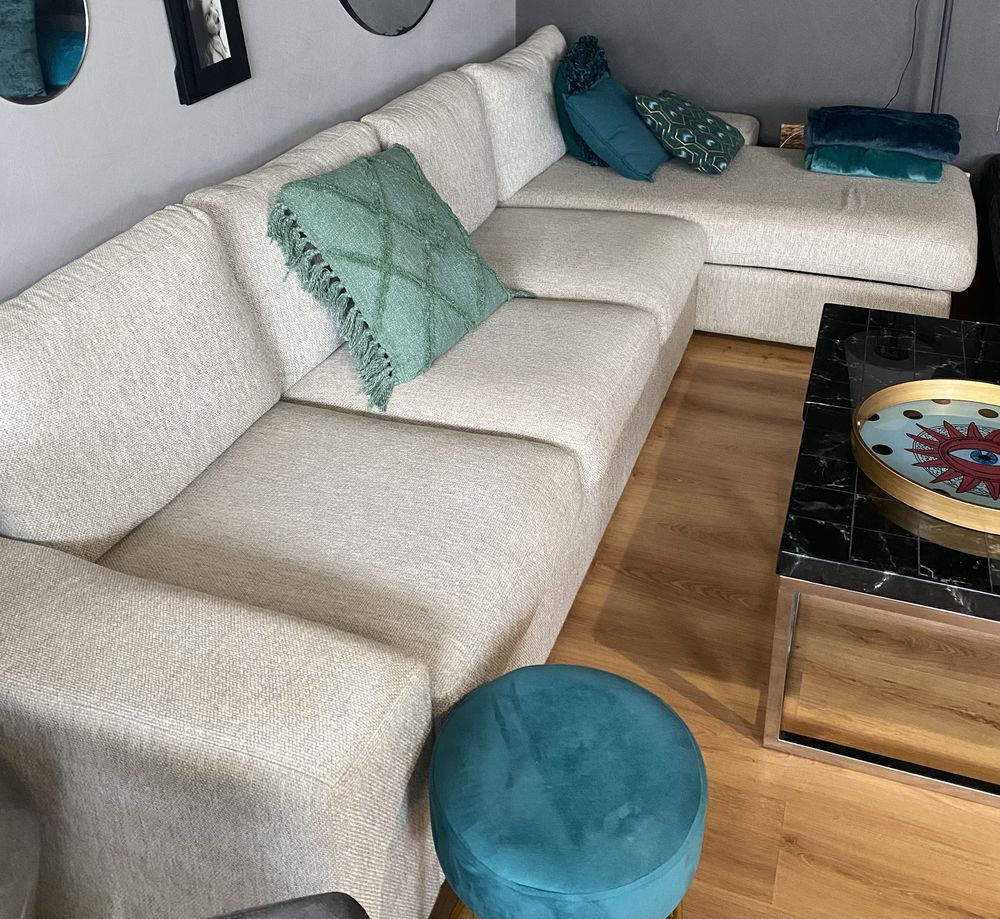 Magnifique canap� gris clair d'angle 1000 Arras (62)