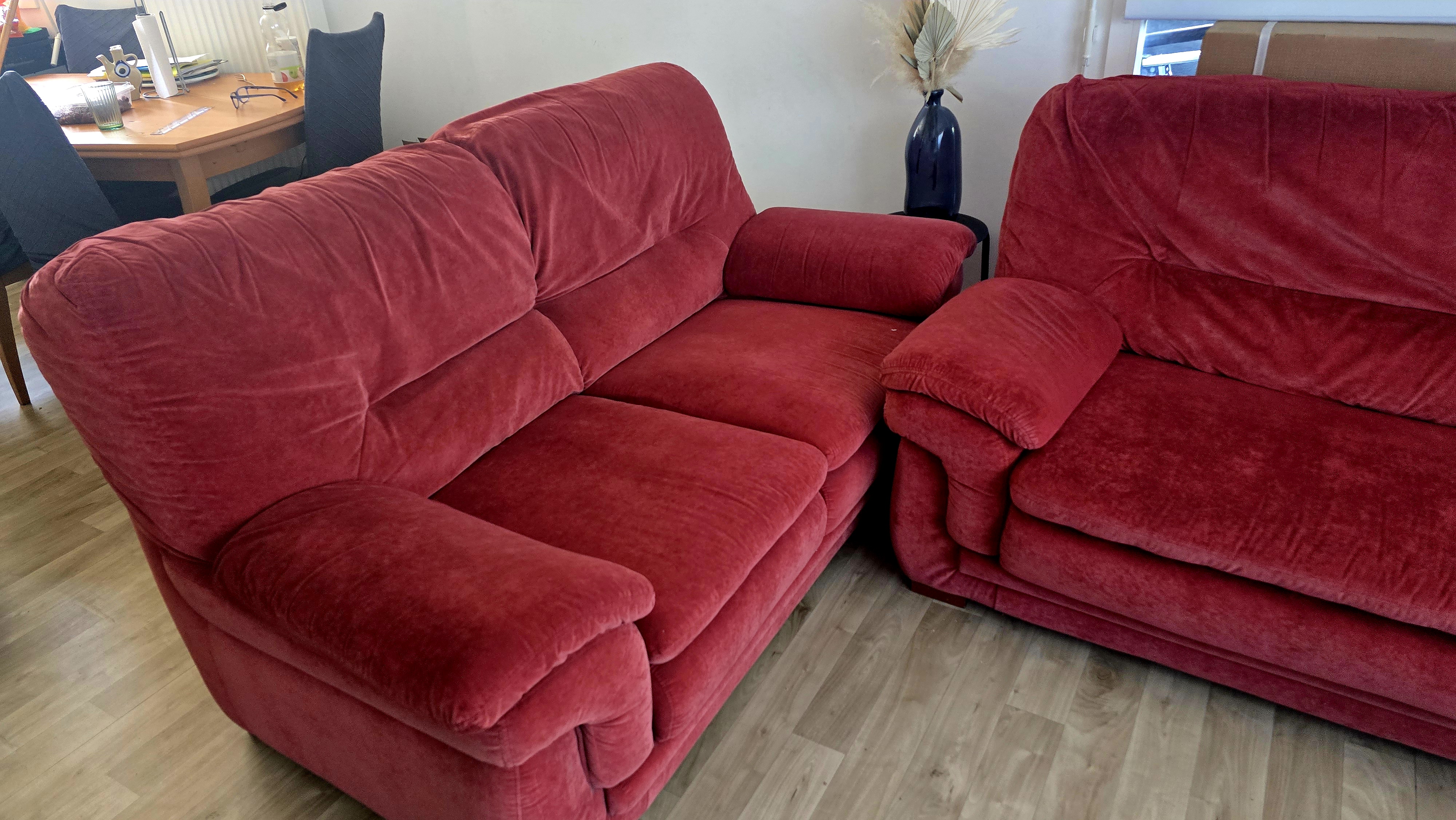 Magnifique Lot de Canap�s Rouge en Tissu* ? 60 Longjumeau (91)