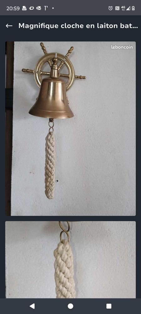 magnifique cloche en laiton marine 123 Chartainvilliers (28)