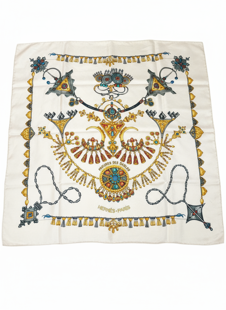 Magnifique foulard Herm�s  Imprimeur les Egaies  - 100% soie 400 Nice (06)