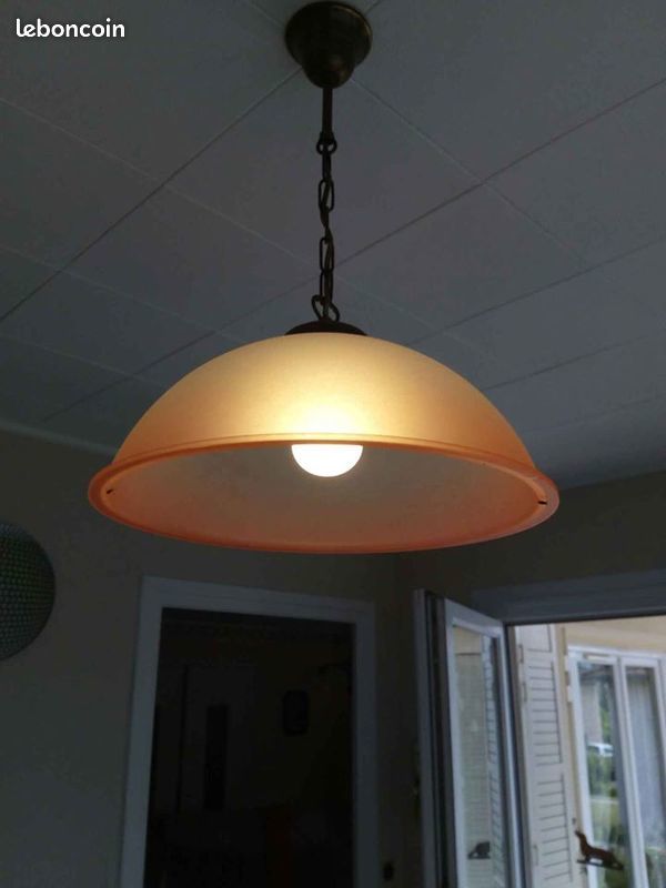 magnifique lustre en verre 25 Cluny (71)