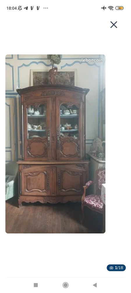 Magnifique meuble tr�s ancien ( vitrine, bahut, armoire ) 0 Loudun (86)