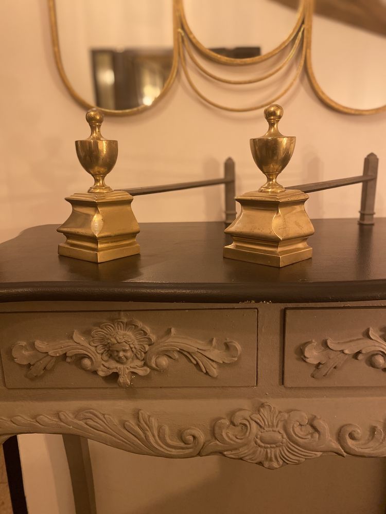 Magnifique paire de chenets de chemin�e 400 Chambois (61)