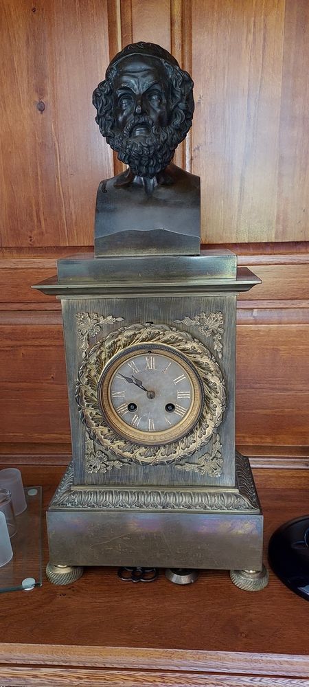 Magnifique pendule ancienne + bronze 950 Villecresnes (94)