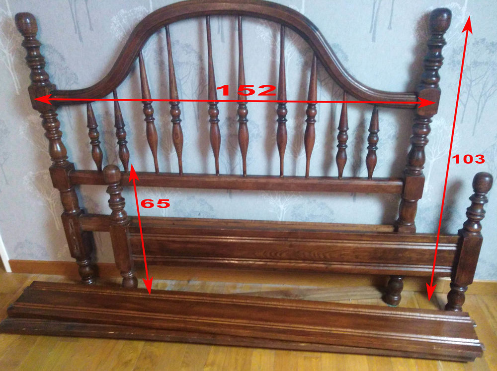 Magnifique lit de 2 personnes � balustres 175 Forest-sur-Marque (59)