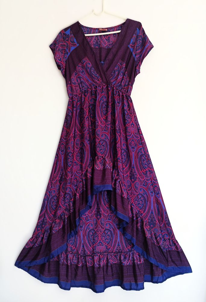 magnique robe longue assymetrique  en soie marque  BOHO 29 Cannes (06)