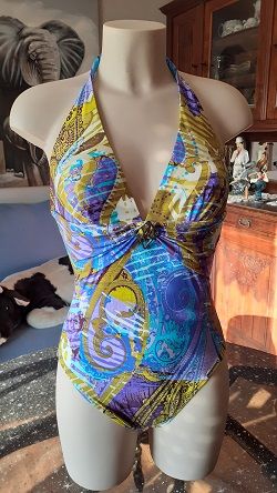 Maillot de bain multicolore et par�o 38 S�zanne (51)