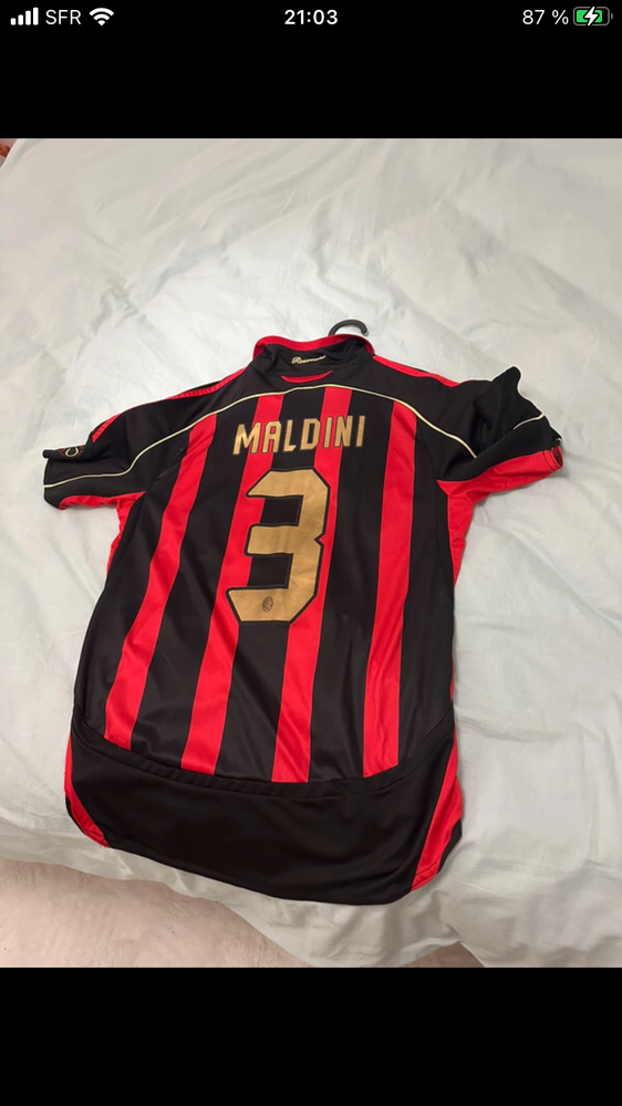 Maillot de l'ac milan 2006-2007 floqu�s maldini 3 90 Peuton (53)