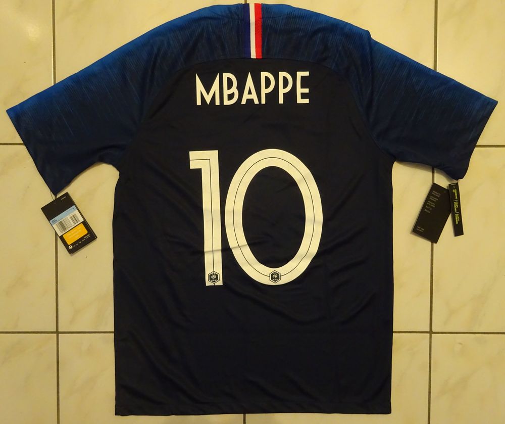 Maillot NIKE foot MBAPPE Equipe de France football 2&eacute;toiles 