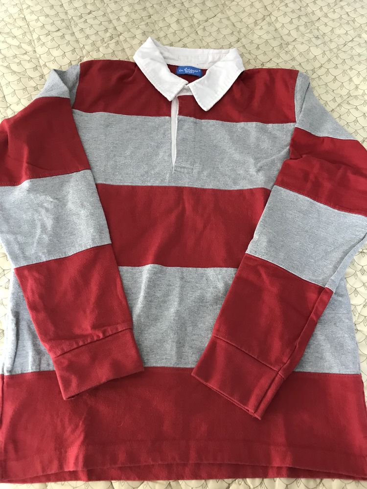 maillot de rugby  gris et rouge Taille M 11 Saint-Genis-Laval (69)