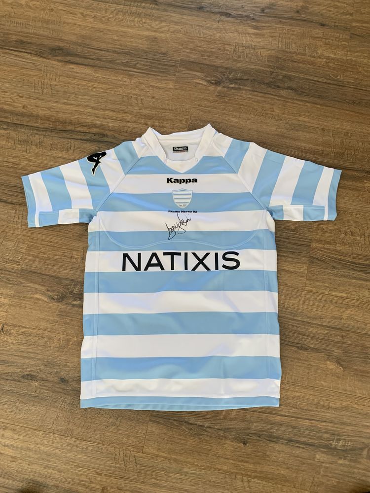 Maillot rugby Racing 92 sign� par Dimitri Szarzews 80 Saleilles (66)