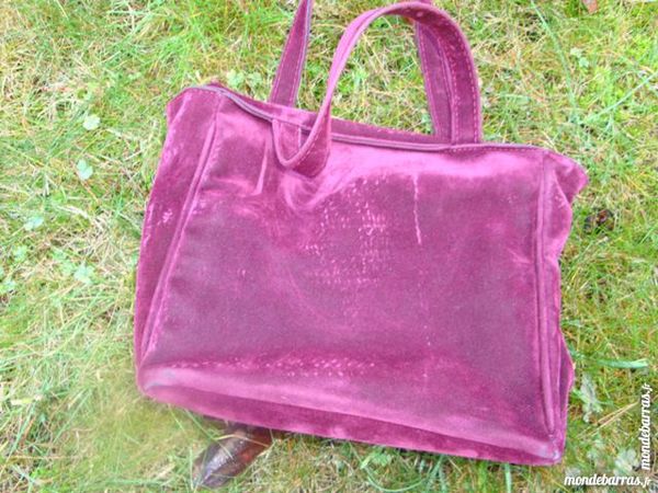 Sac � main bordeaux fa�on daim 5 Nimes (30)