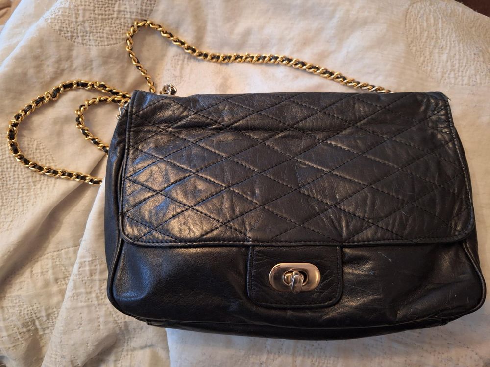Sac � main en cuir noir v�ritable 30 Foug�res-sur-Bi�vre (41)