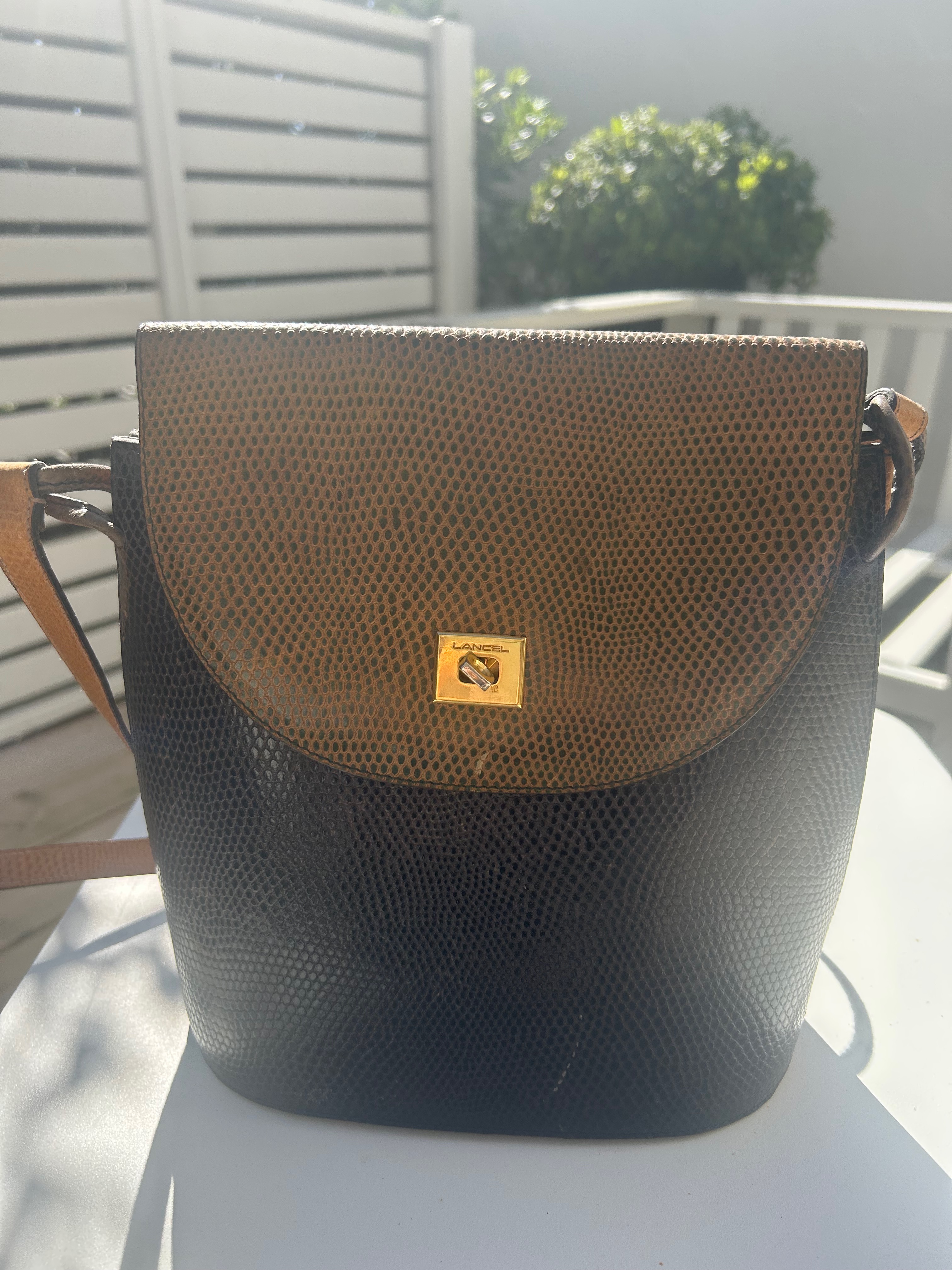 Sac � Main Lancel  en Cuir Marron Textur� 50 Canet-en-Roussillon (66)