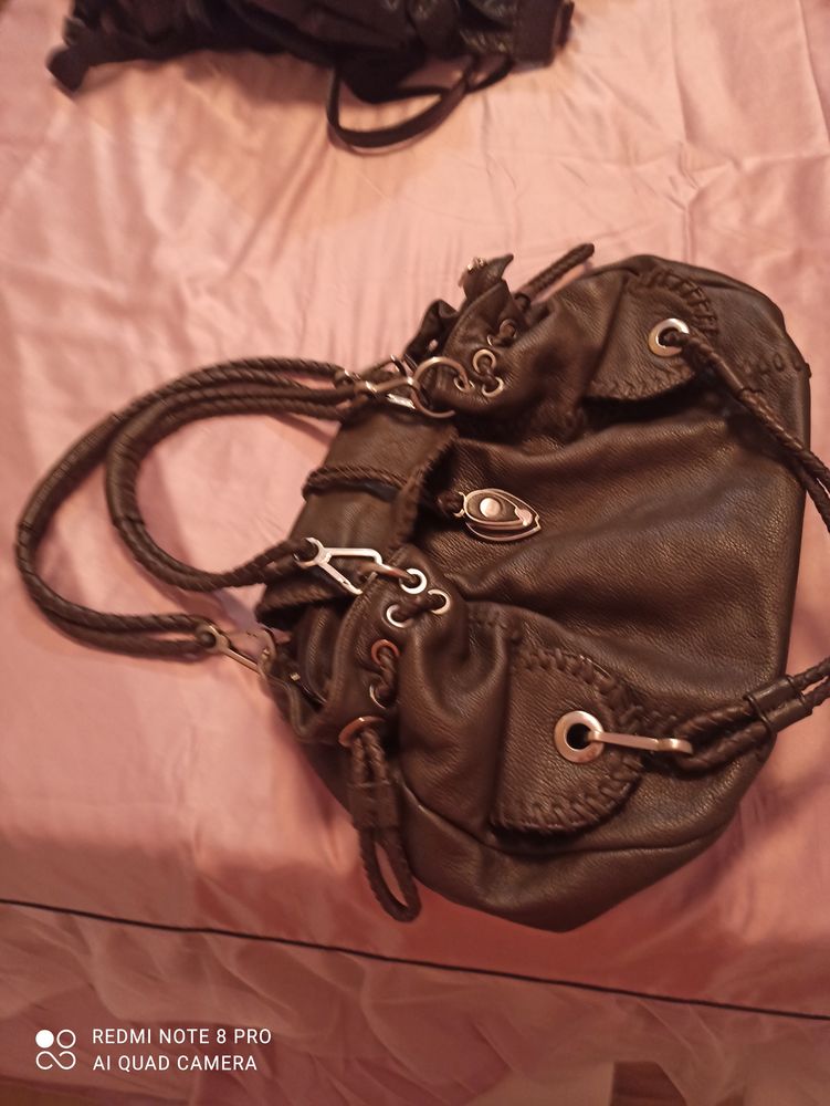 Sac am main ted lapidu cuir marron 70 H�r�pian (34)