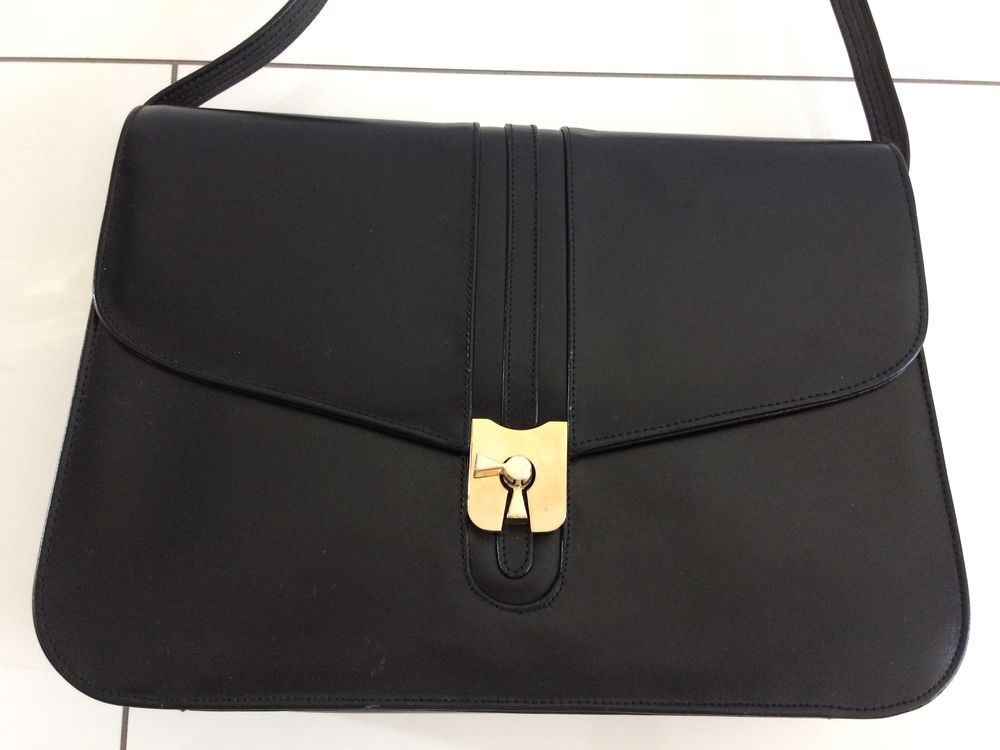 Sac � main vintage  ALMADA  noir 59 Marseille 10 (13)