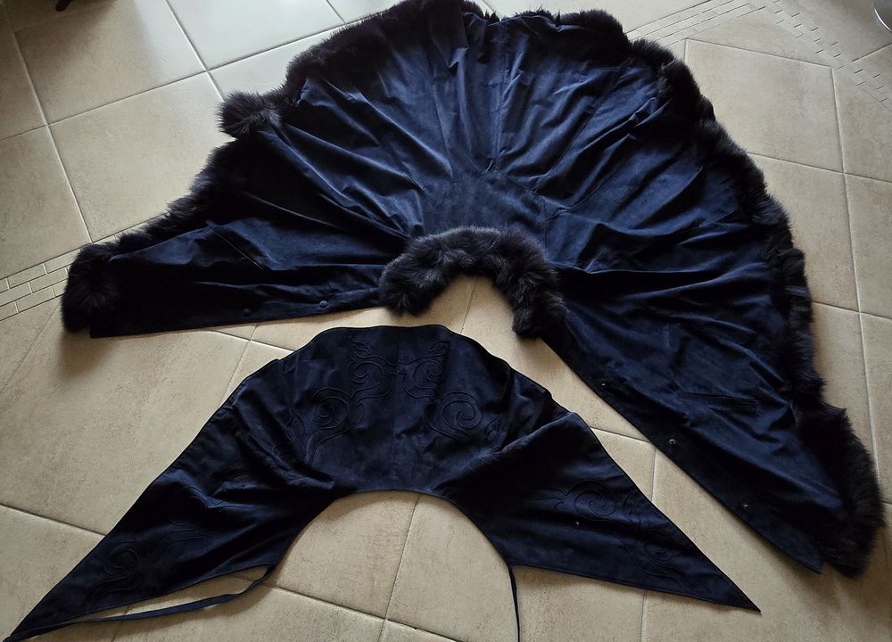 Manteau cape cuir bleu 400 Marseille 9 (13)