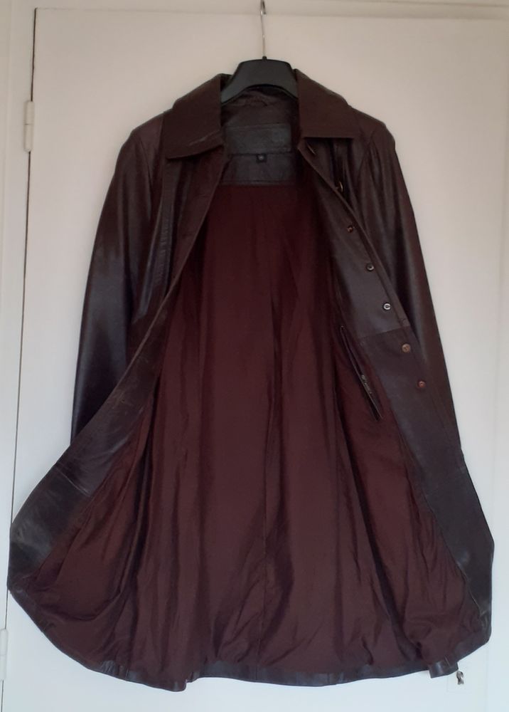 Manteau cuir Marron fonc� T36 30 Verneuil-sur-Seine (78)