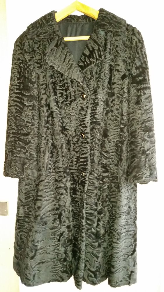 Manteau fourrure Astrakan noir 900 Paris 13 (75)
