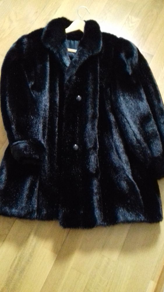 Manteau fourrure noir � reflets NEUF - 45 Carcassonne (11)