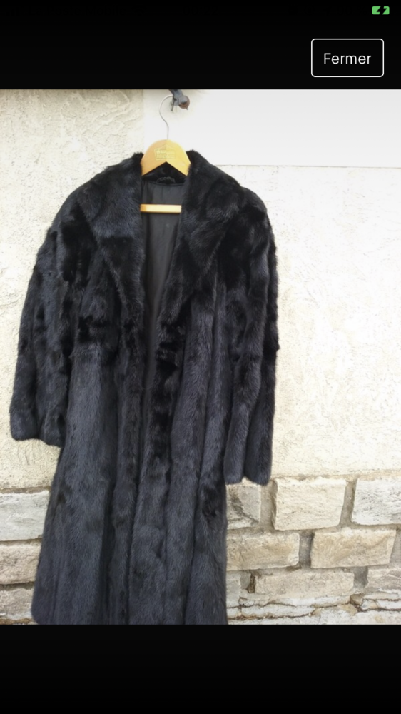 manteau cintré vison noir manteau cintré vison noir