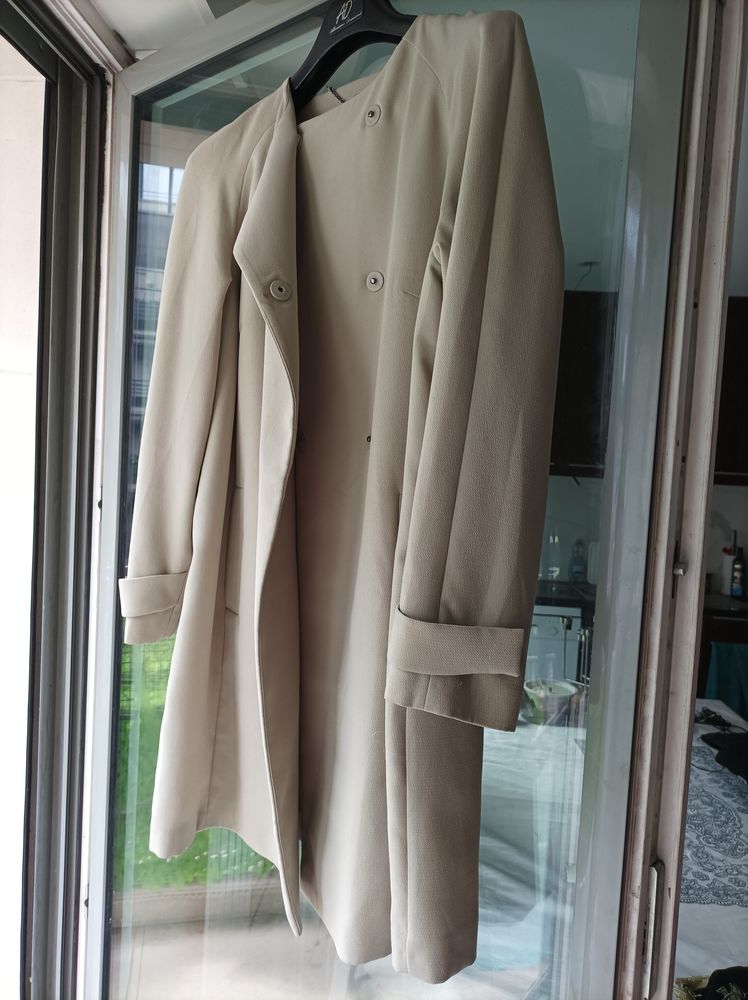 Manteau habill� Autograph couleur vert gris� taille UK 14 25 Levallois-Perret (92)