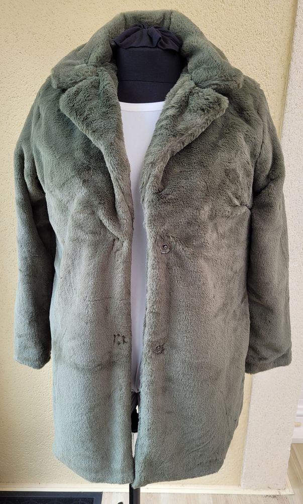 Manteau imitation fourrure Kaki 10 Mondrainville (14)