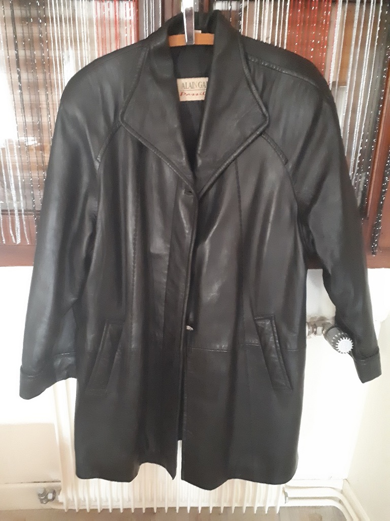 Manteau Long en Cuir Noir �l�gant 0 Sainte-Blandine (38)
