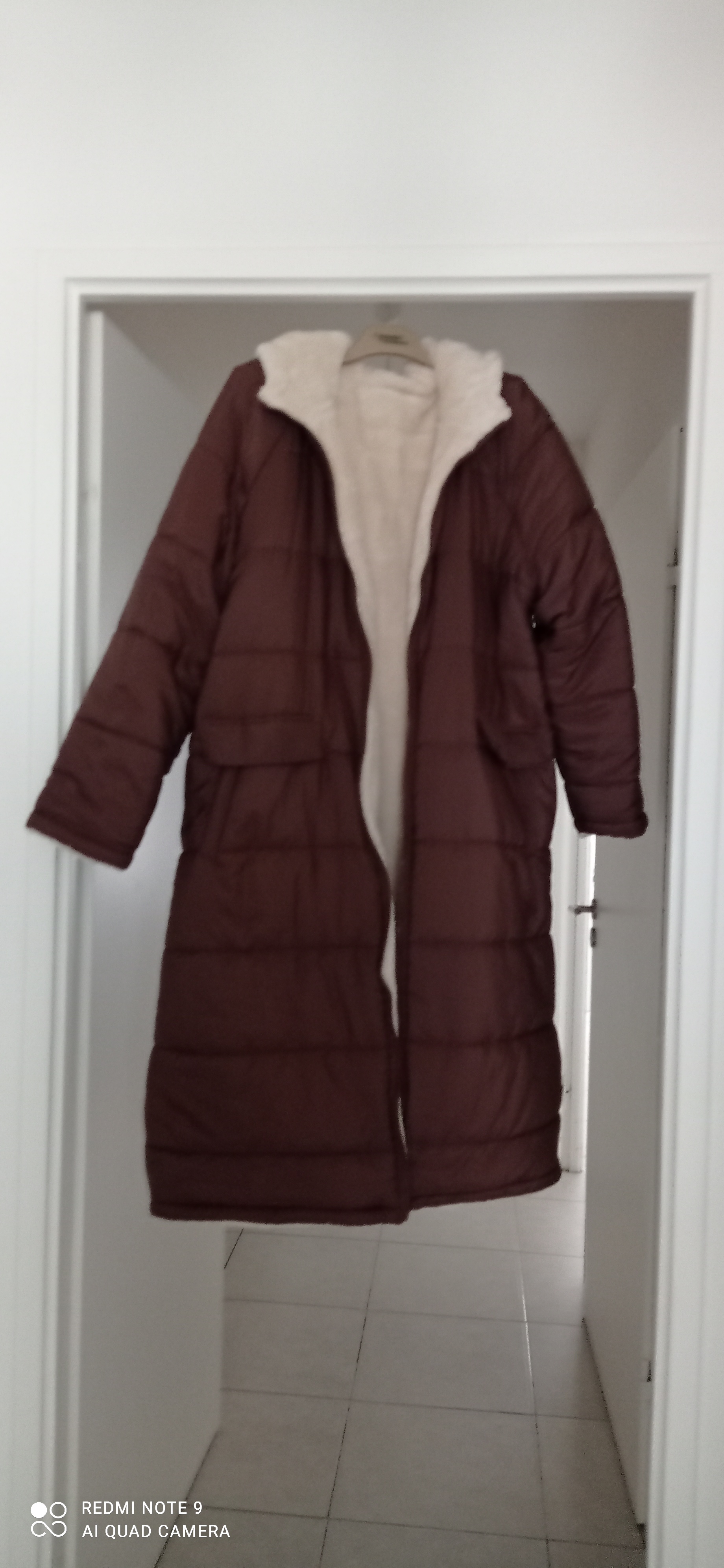 Manteau long fourr� de couleur marron 40 Narbonne (11)