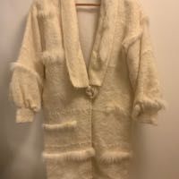 MANTEAU  MOHAIR ARTISANAL UNIQUE  ET GARNITURES EN RENARD 160 Cannes (06)