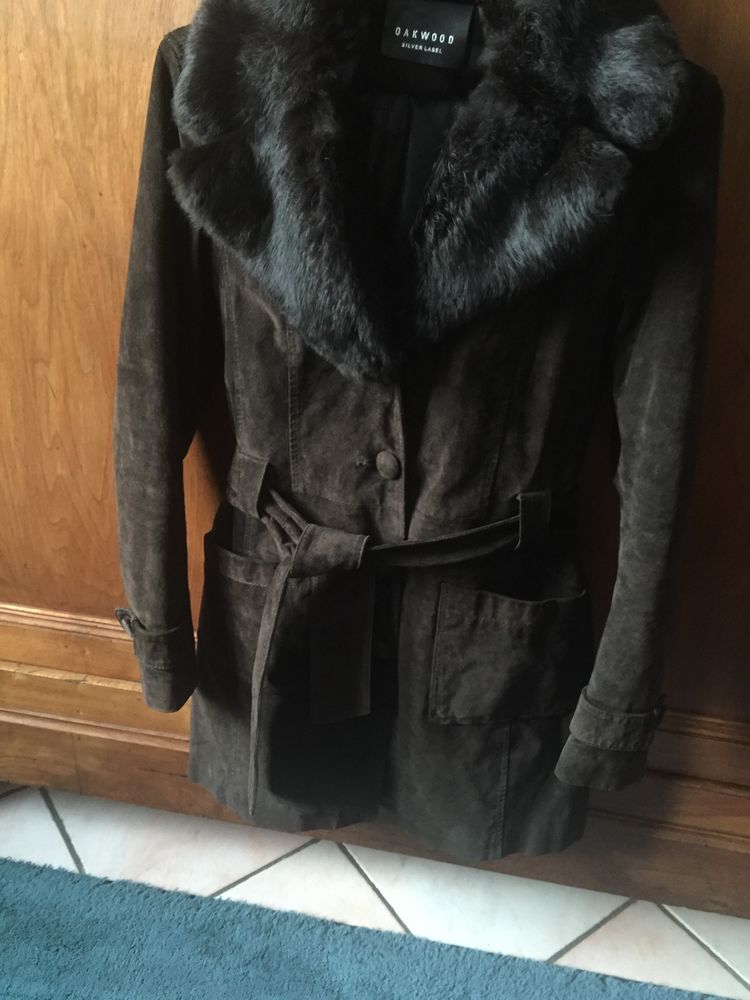 Manteau  Oakwood    3/4 daim + ceinture  + col fourrure 35 Villeurbanne (69)