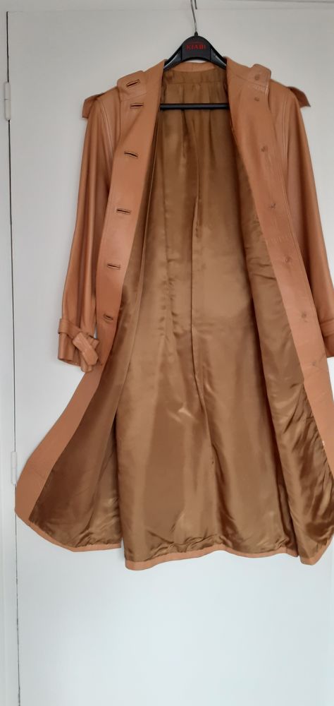 Manteau Trench en cuir T38 80 Verneuil-sur-Seine (78)