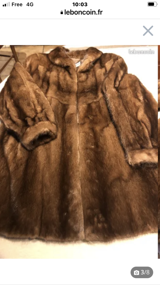 Manteau v�ritable vison Guy Arnaud 280 Chassieu (69)