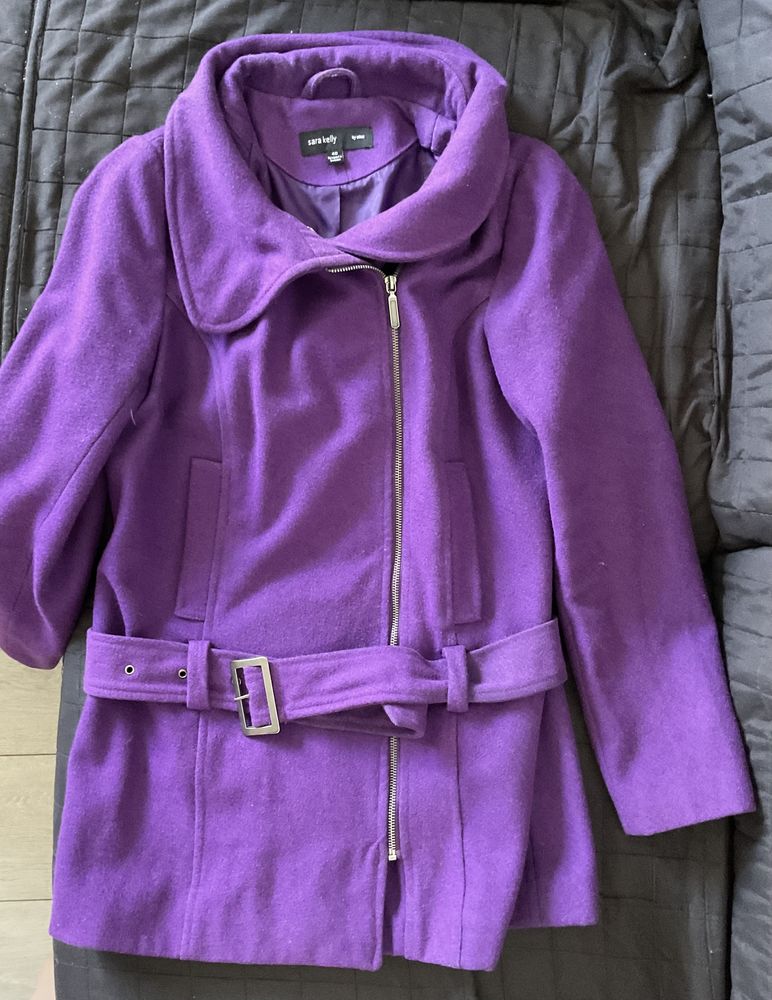 Manteau violet en laine pour femme 6 Montreuil (93)