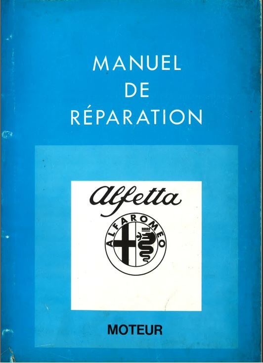 Manuel d'atelier  Alfa Romeo Alfetta 10 Lyon 2 (69)