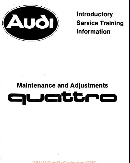 Manuel d'atelier Audi quattro 10 Lyon 1 (69)