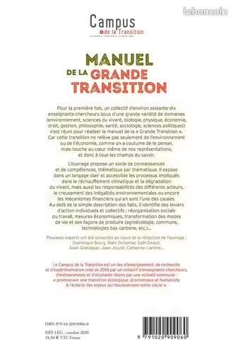 Manuel De La Grande Transition _ Collectif FORTES - Les Lien 14 Vigneux-sur-Seine (91)