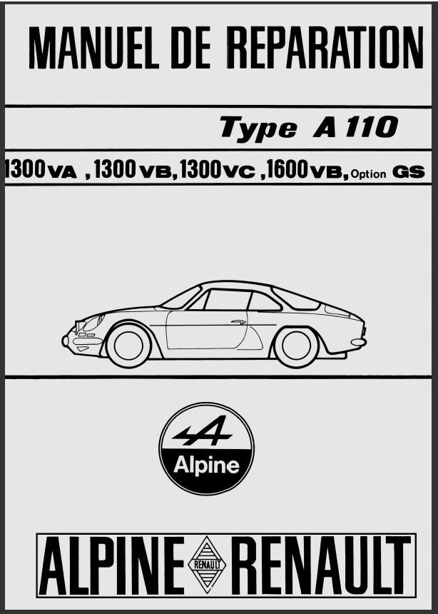 Manuel de r�paration Alpine Renault Tous mod�les 10 Montpellier (34)