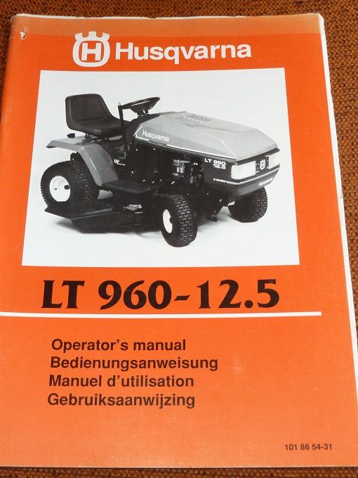 Manuel d'utilisation HUSQVARNA LT 960 - 12,5 15 Marcilly-le-Hayer (10)