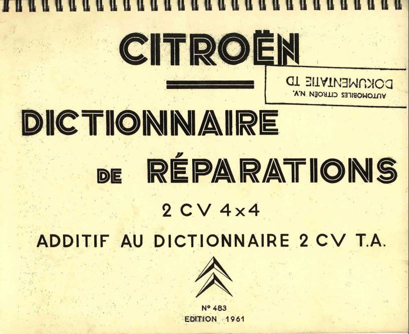Manuels de r�paration Citro�n  Traction � CX 10 �vry (91)